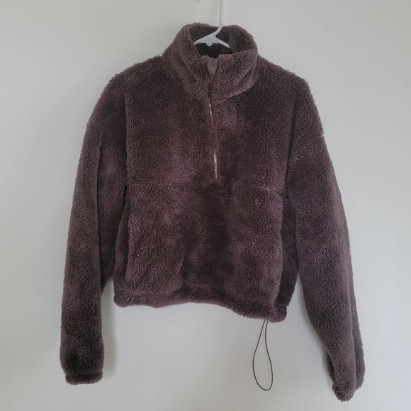 Old Navy Tops - Old Navy High-Neck Half-Zip Sherpa Sweatshirt Women's Size Small